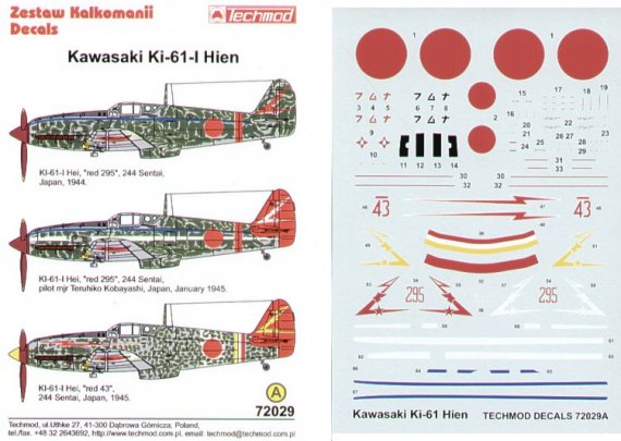 Techmod Decals Kawasaki Ki-61-I Hein 1/72