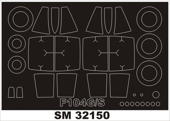 Montex Masques Peints Verri�re F-104 Lockheed 1/32