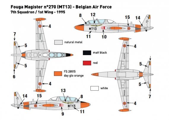 1/144 Fouga CM.170 Magister Belgian Air Force