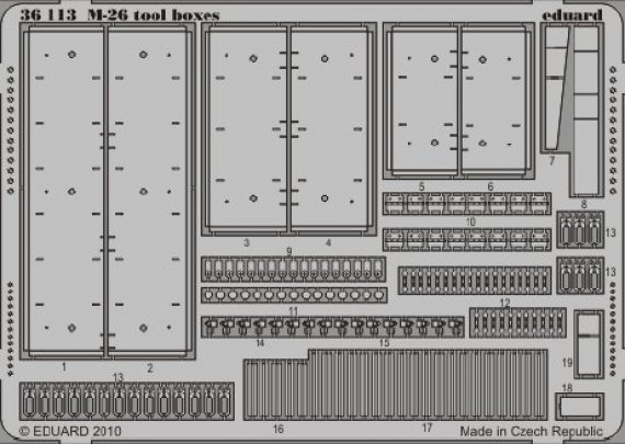 1/35 M-26 tool boxes (HOBBYB)