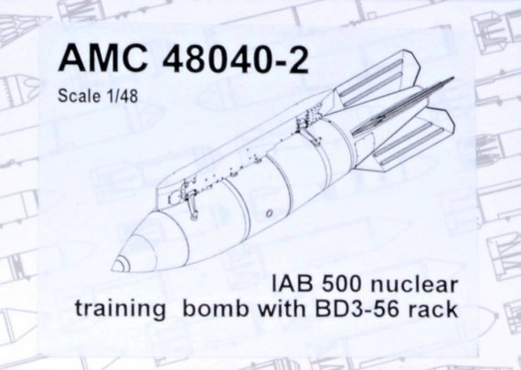 1/48 IAB 500 nuclear training bomb with BD3-56 rack