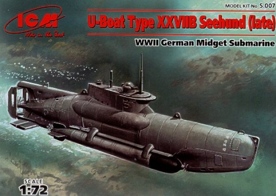 ICM 1/72 Sous-marin de poche Seehund Type XXVIIB tardif