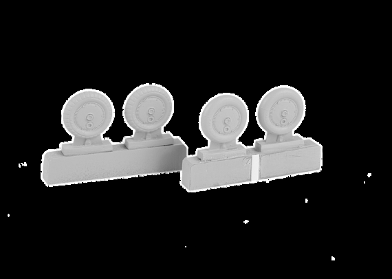 1/72 Bf 109G-6 Wheel set Smooth/Ribbed tyres