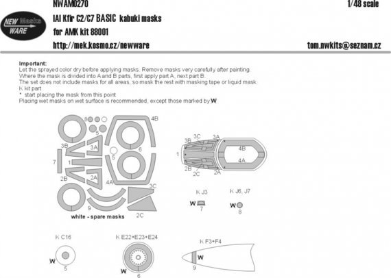 1/48 Mask IAI KFIR C2/C7 BASIC
