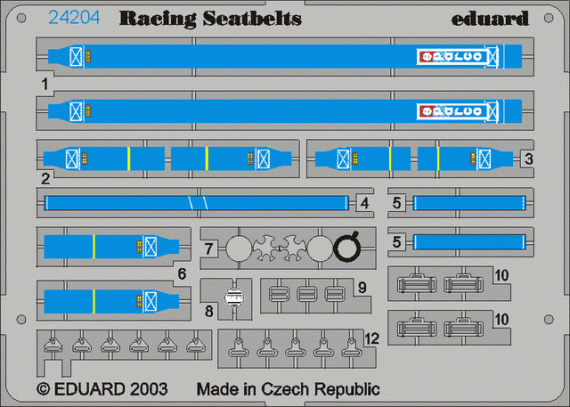 Eduard Sparco 6 points Blue 1/24