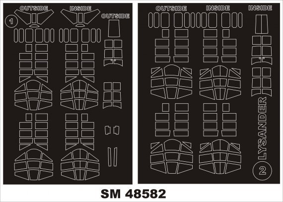 1/48 Westland Lysander Mk.I/Mk.III mask for Airfix