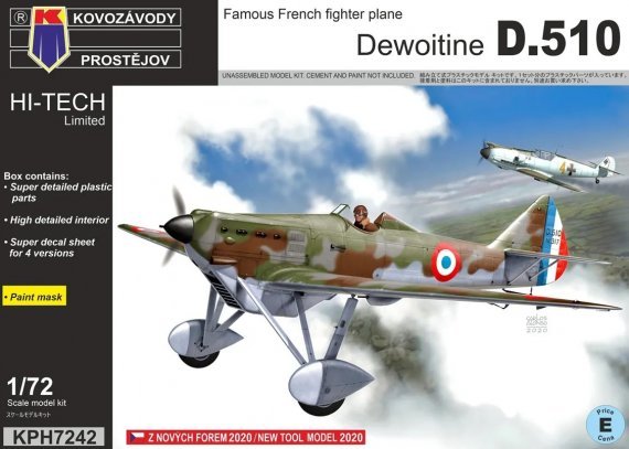 Kovozavody 1/72 Dewoitine D.510 Hi-Tech Kit