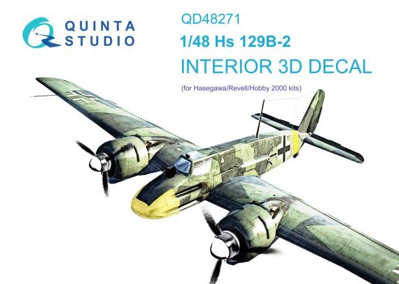 1/48 Hs 129B-2 3D-Print & color Interior