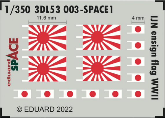 1/350 IJN ensign flag WWII SPACE decal