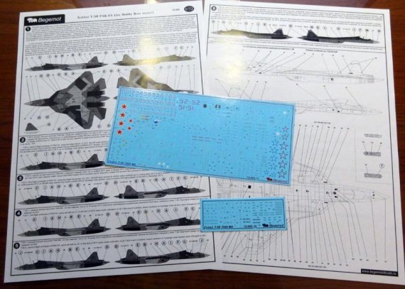1/72 Sukhoi T-50 PAKFA with stencils