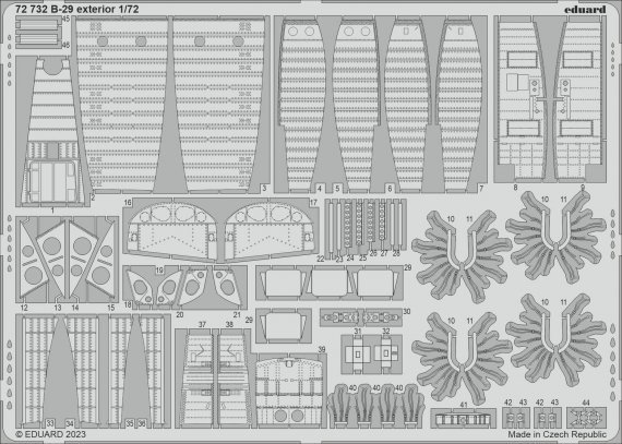 1/72 SET B-29 exterior for Academy & Hobby2000