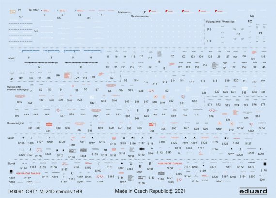 1/48 Decals Mi-24D stencils