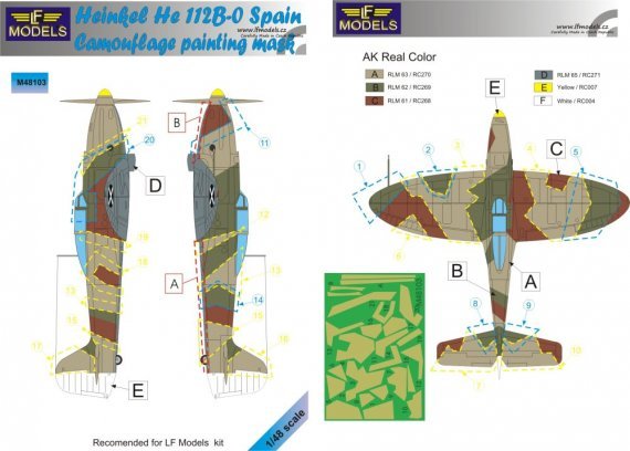 1/48 Mask He 112B-0 Spain Camouflage