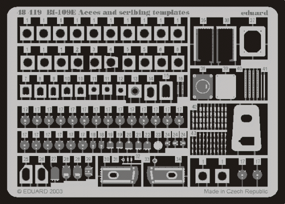 Bf 109E access and scribing templates  (HAS)