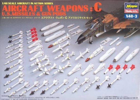 1/48 Aircraft Weapons C US Missiles and Gun Pods