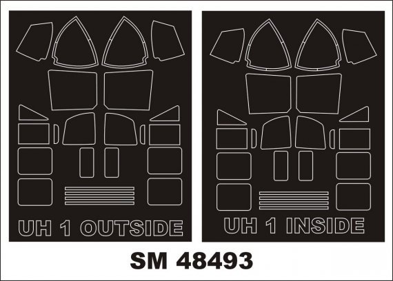 1/48 Bell UH-1D Huey masks