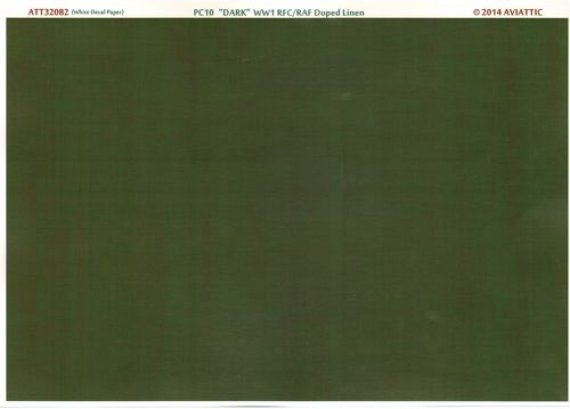 1/32 (white decal paper) PC10 dark ww1 RFC/RAF doped linen