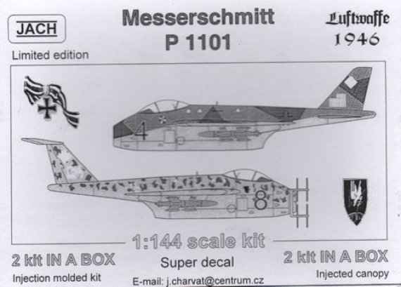 1/144 Messerschmitt Me 1101 (2 kits in 1 box)
