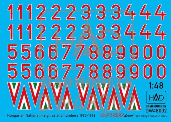 1/48 Decal Hungarian National Insignias & Numbers 1990-98