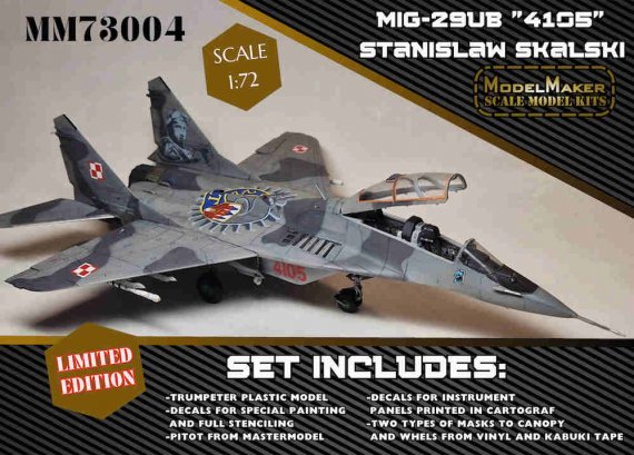 Mikoyan MiG-29UB 4105 Stanislaw Skalski Limited Set 1/72