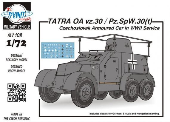 1/72 TATRA OA vz.30 Armoured Car in WWII service