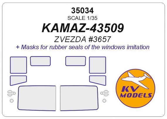 1/35 KAMAZ-43509 masks for Zvezda
