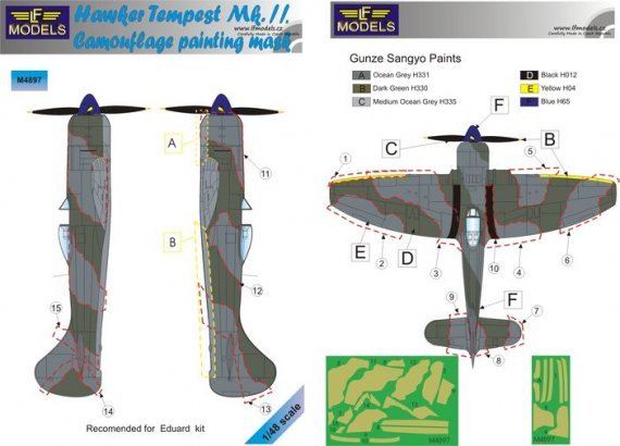 1/48 Mask H.Tempest Mk.II Camouflage painting