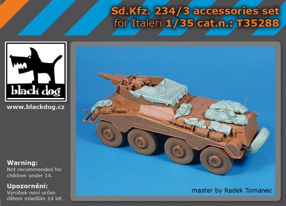 1/35 Sd.Kfz.234/3 Armoured Car accessories set for Italeri