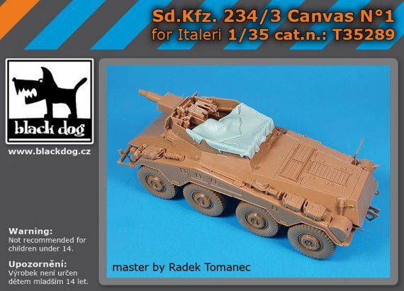 1/35 Sd.Kfz.234/3 Armoured Car Canvas N1 for Italeri