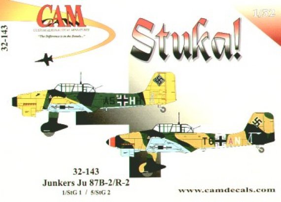 Cam Decals Junkers Ju-87B/R2 Stuka 1/32 Nordafrika