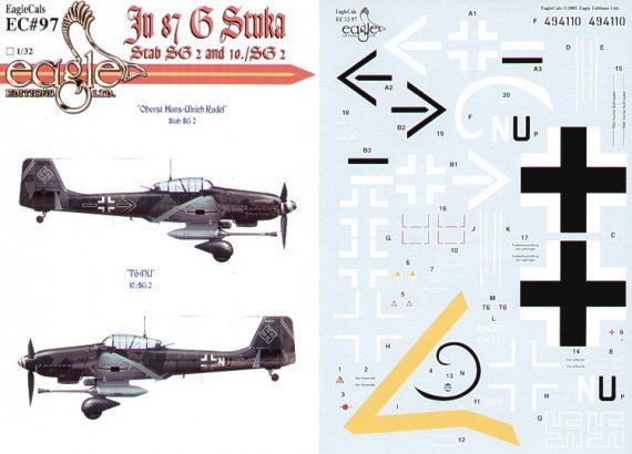 1/32 Junkers Ju 87G (2) Black  Stab SG 2 Oberst Hans Ulrich