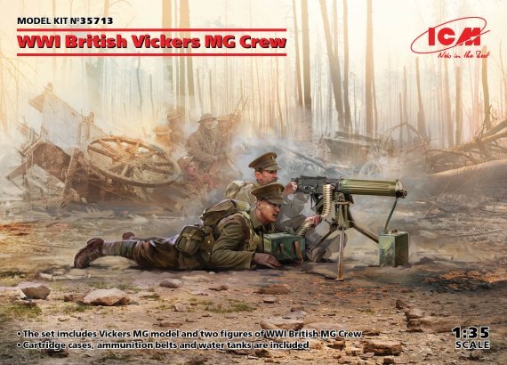 1/35 British WWI Vickers MG Crew