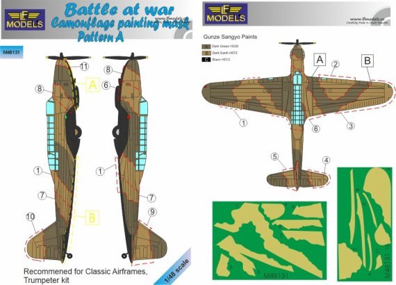 1/48 Mask Battle At War Camo pattern Pattern A