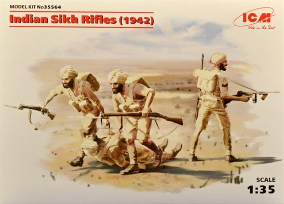 1/35 Indian Sikh Rifles  1942  4 figures