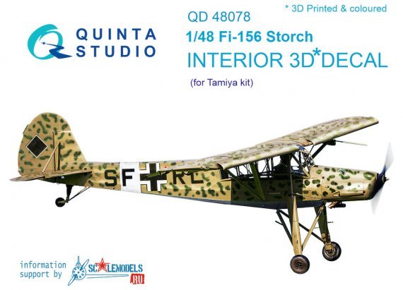 1/48 Fieseler Fi-156C Storch 3D-Printed & coloured Interior