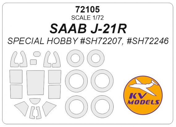 1/72 Saab J-21R mask for Special Hobby