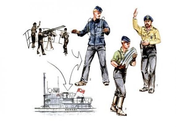 CMK Figurines �quipage Canon 20mm U-VII Atlantique 1/72