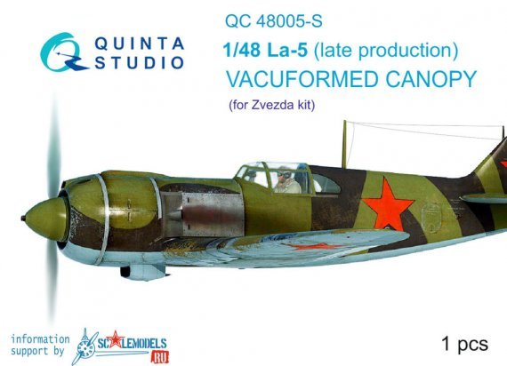 1/48 Vacu canopy for La-5 late