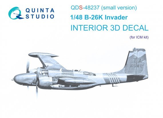 1/48 B-26K 3D-Print & color Interior SMALL