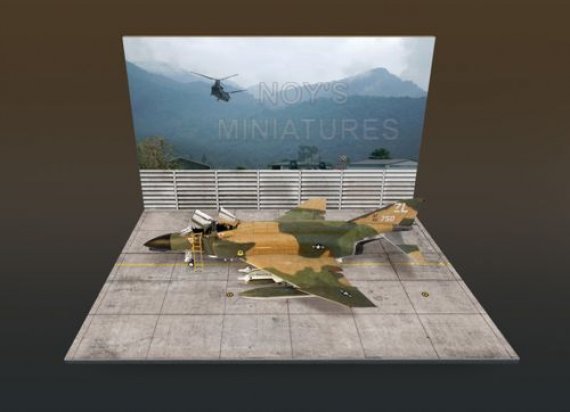 1/144 Scale South East Asia Airfield set with Backdrop