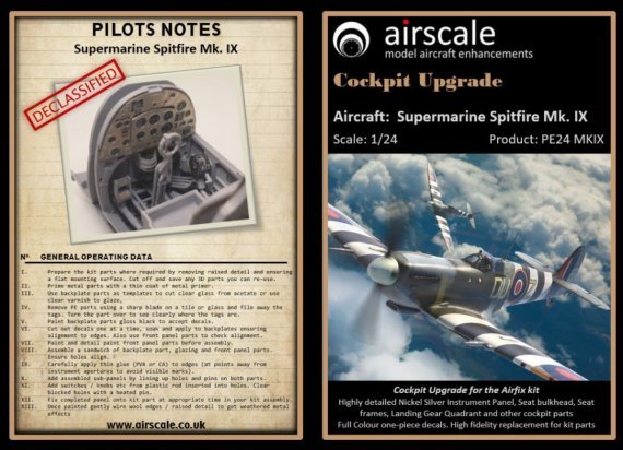 1/24 Supermarine Spitfire Mk.lXc Cockpit upgrade set