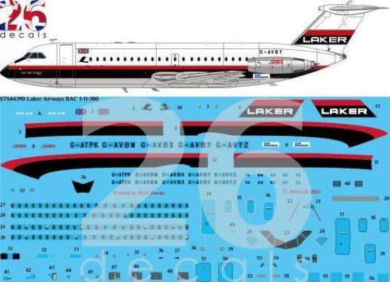 1/144 Laker Airways Bac 1-11-300