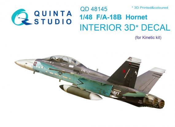 1/48 F/A-18B Hornet 3D-Printed Interior