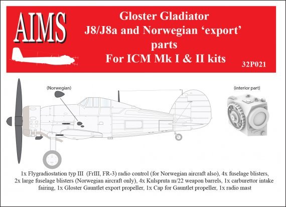 1/32 Swedish J8 conversion for Gloster Gladiator Mk.II