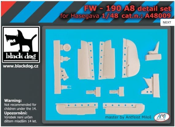 1/48 Fw-190 A8 detail set (HAS)