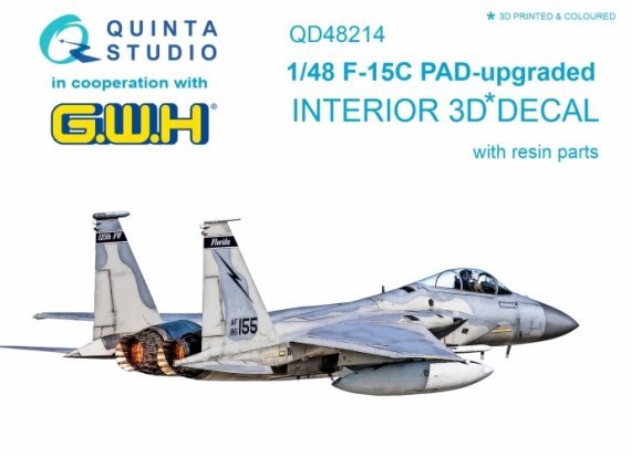 1/48 F-15C PAD upgr.3D-Print & coloured Interior with resin