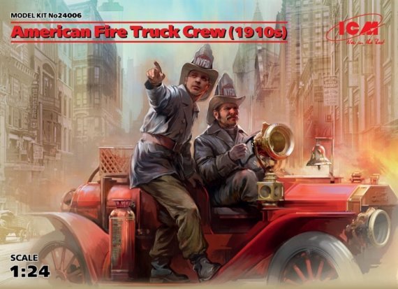 1/24 American Fire Truck Crew 1910s
