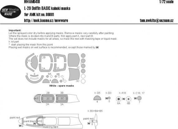 1/72 Mask L-29 Delfin BASIC