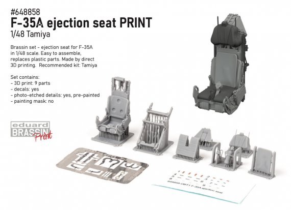 Brassin 1/48 F-35A ejection seat PRINT