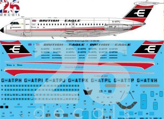1/144 British Eagle Bac 1-11-200,300,400
